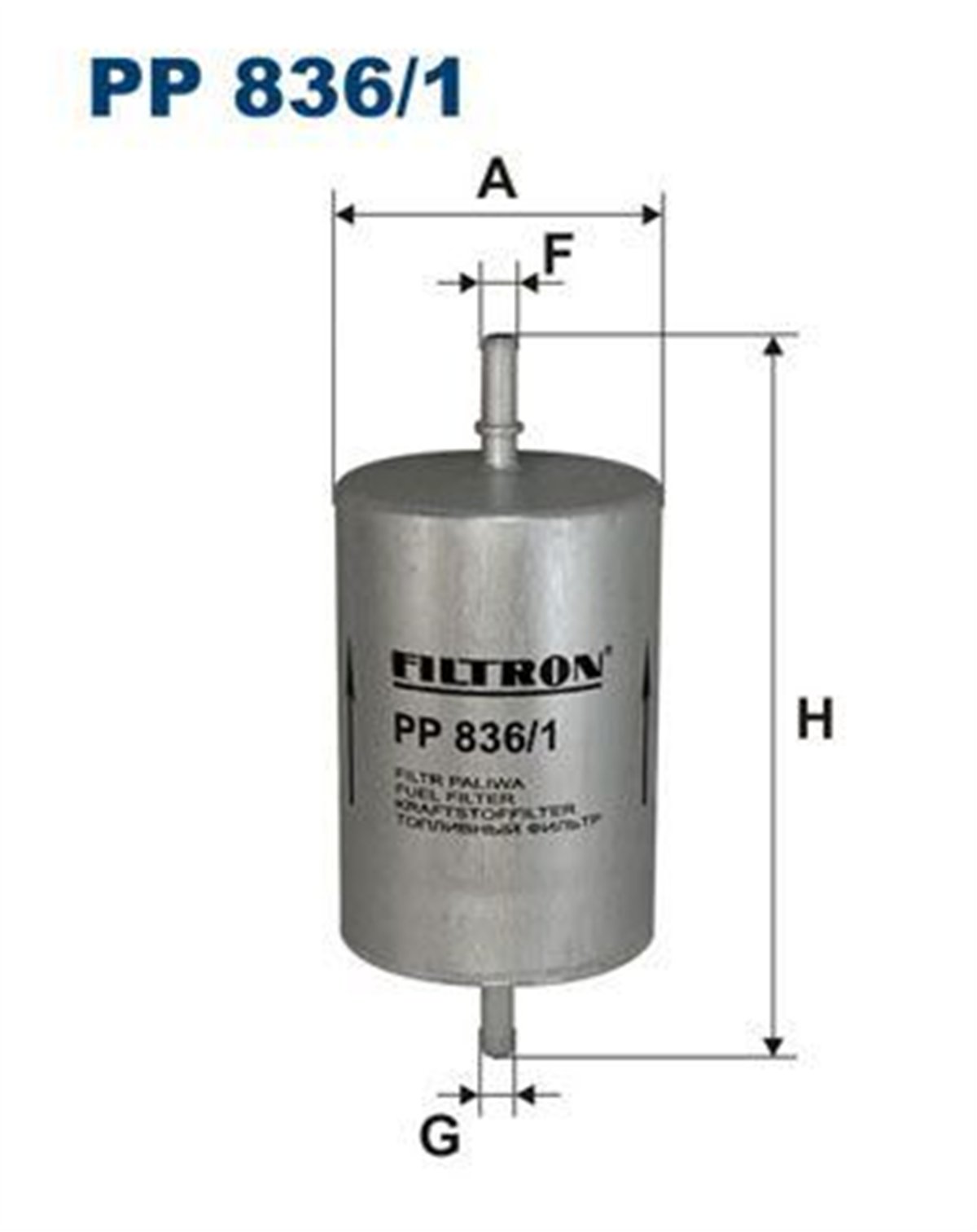FILTRON 836 - Yakit Filtresi - Mercedes W124-202-210