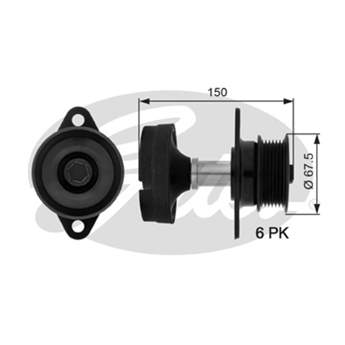 GATES OAP7045 - Alternatör Safti - Ford Connect/focus