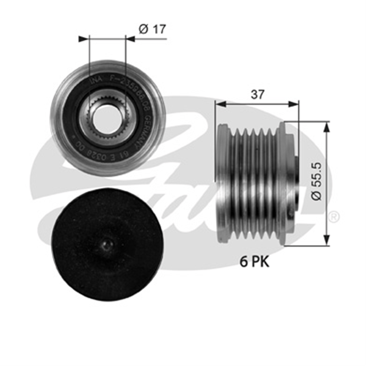 GATES OAP7046 - Alternatör Kasnagi - Mercedes W203-209-211