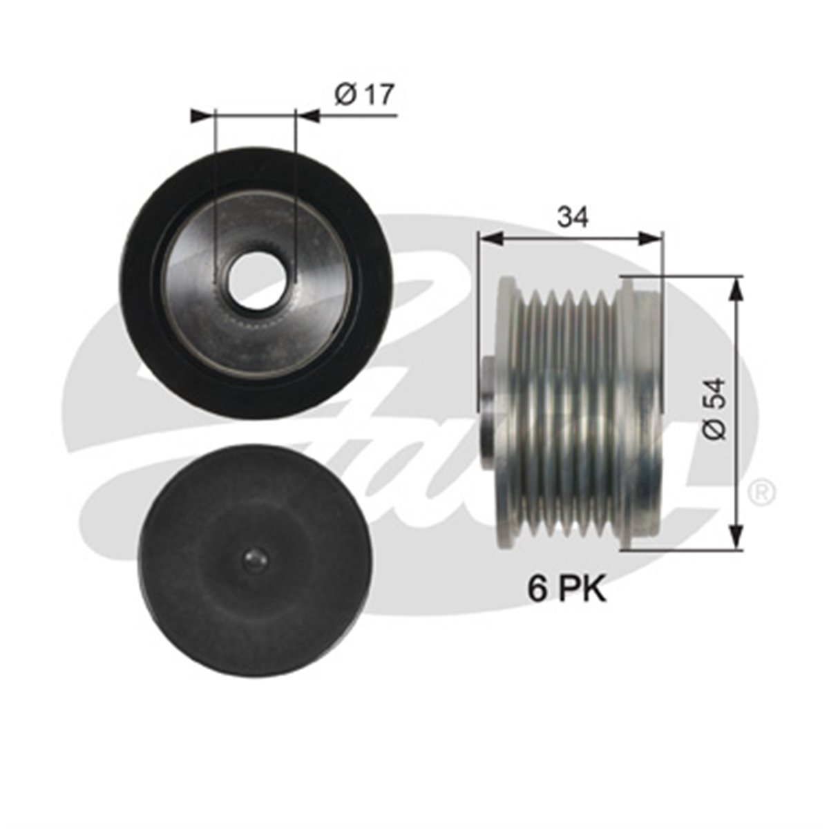 GATES OAP7135 - Alternatör Kasnagi - Bmw E81-e82-e90-e91-e93-f20