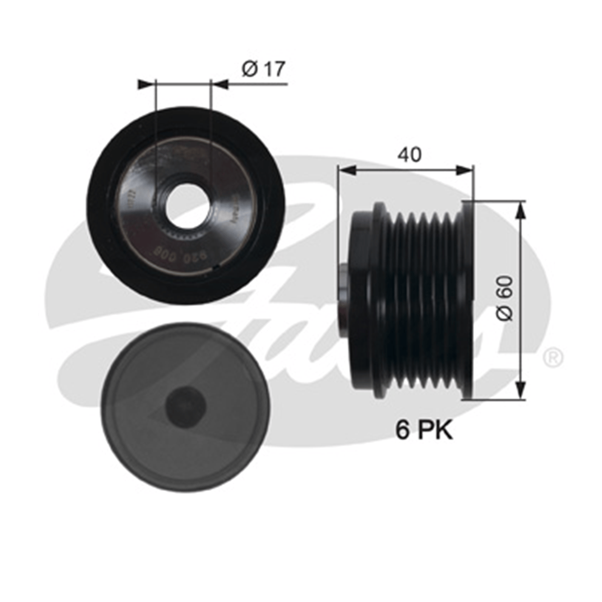 GATES OAP7154 - Alternatör Kasnagi - Ford Focus/courier/fiesta/kuga/mondeo