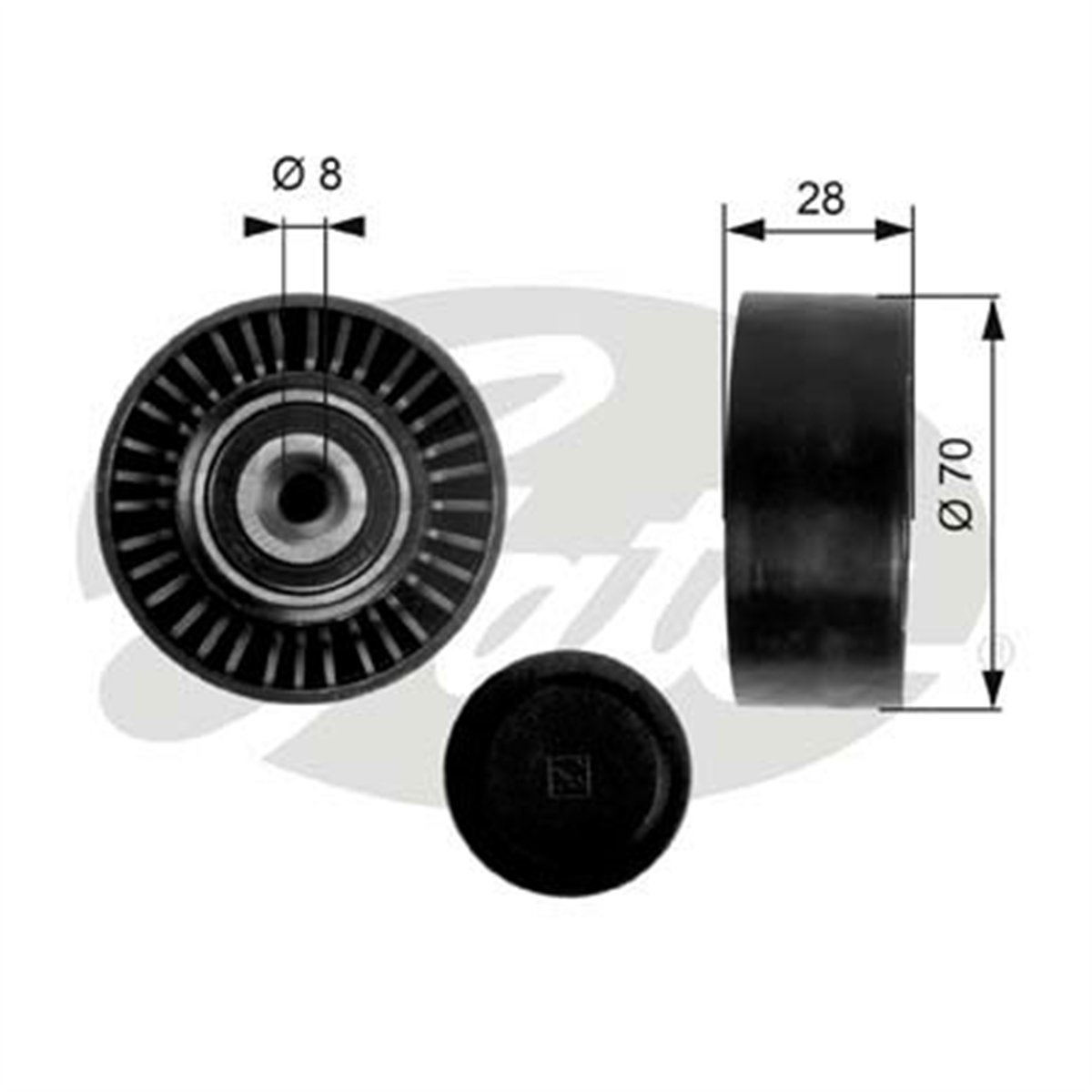 GATES T36248 - V Kayis Gergi Rulmani - Vw T5-amarok-crafter-passat-a4