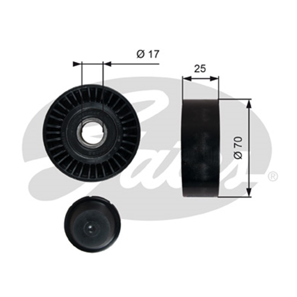 GATES T36249 - V Kayis Gergi Rulmani - Fiat Albea / Doblo / Palio / Brava / Marea / Tipo / Uno