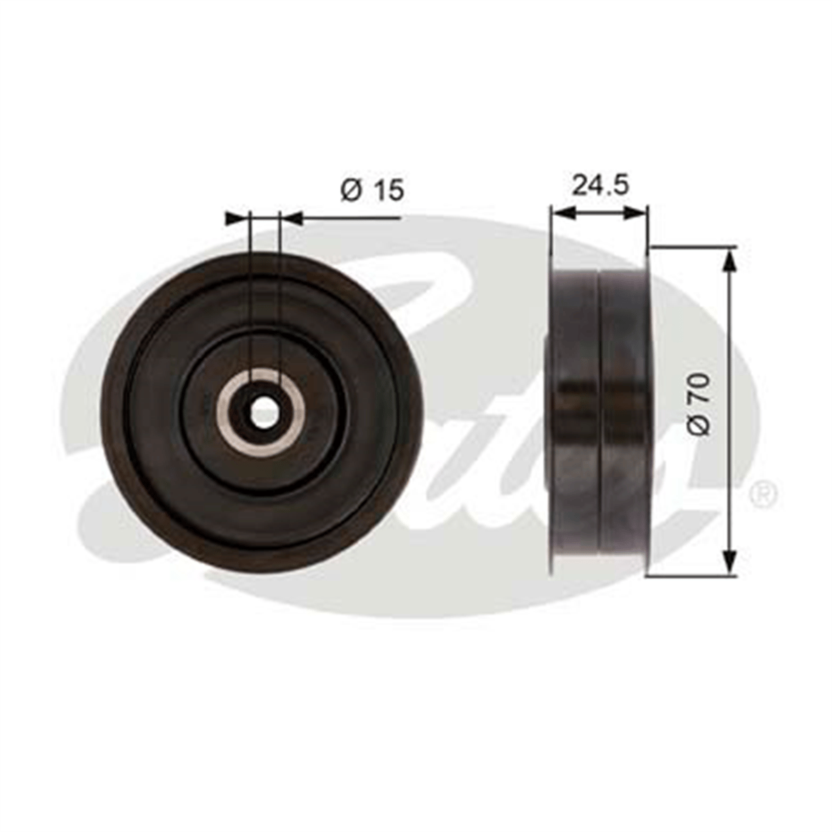 GATES T36372 - V Kayis Gergi Rulmani - Mercedes W204-221