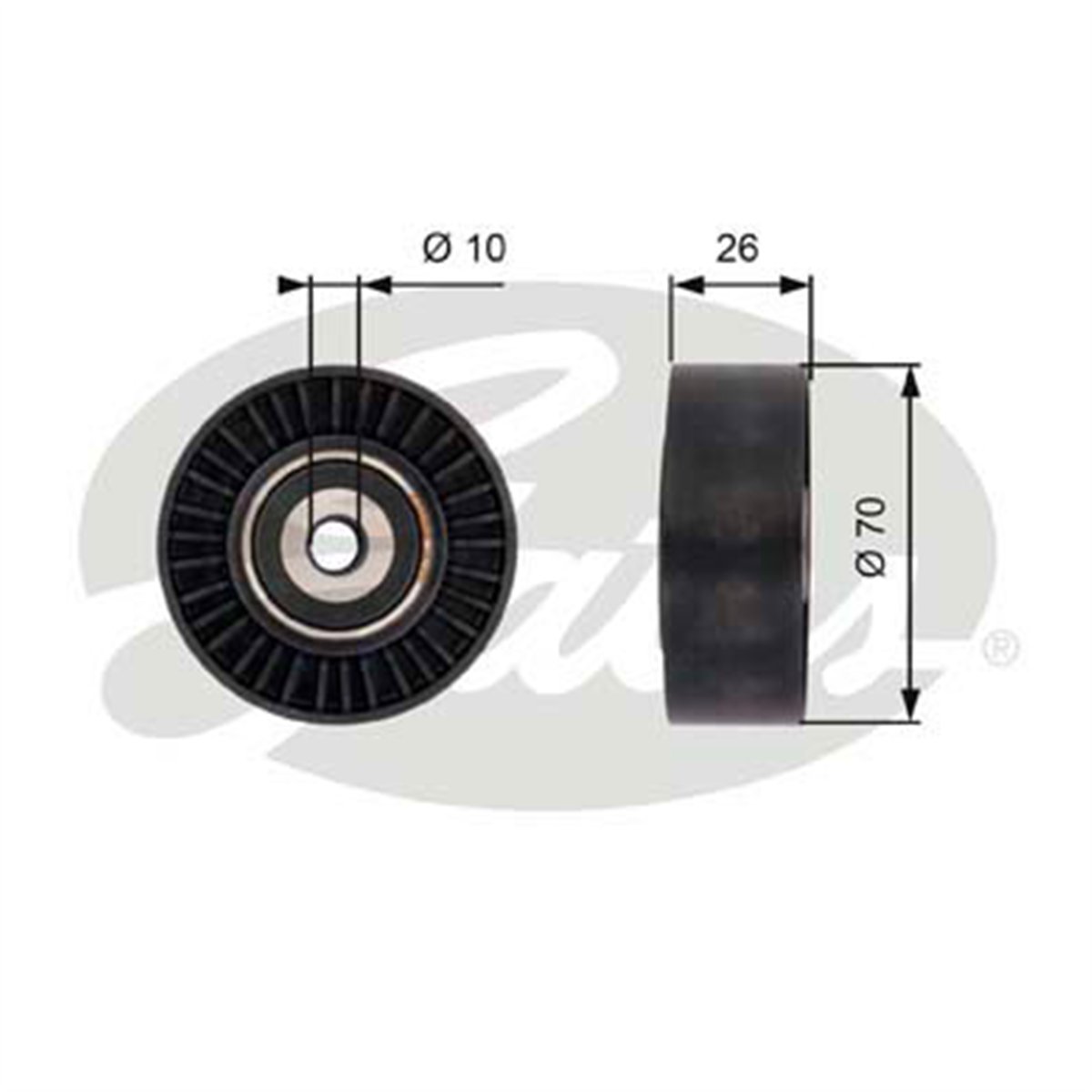 GATES T36393 - V Kayis Gergi Rulmani - Bmw Freelander 2/mondeo