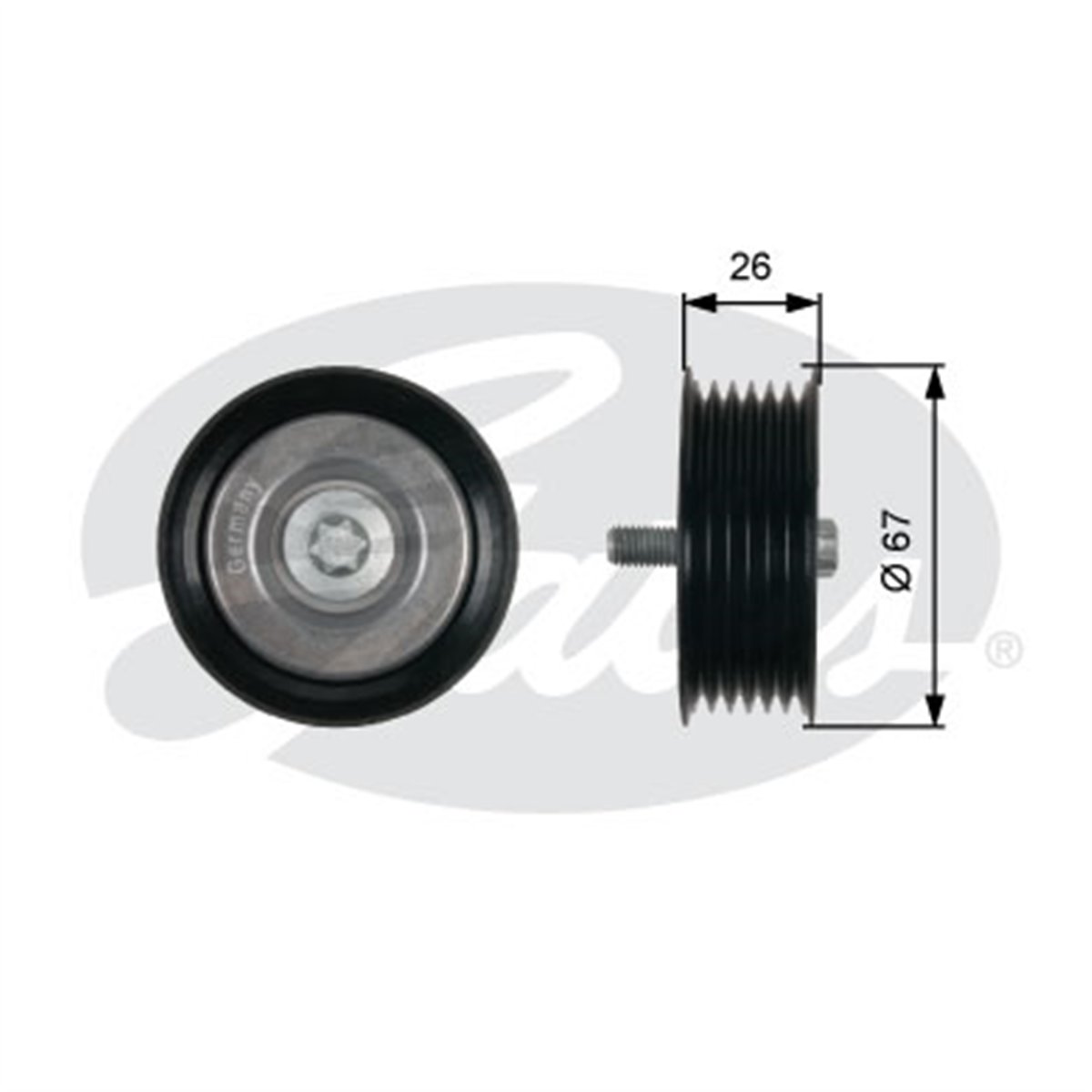 GATES T36438 - V Kayis Gergi Rulmani - Mercedes W204-207-212