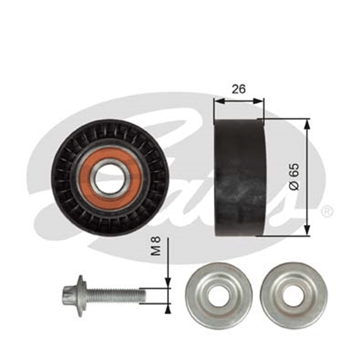 GATES T36618 - V Kayis Gergi Rulmani - Mercedes 176-246-204-117-212-