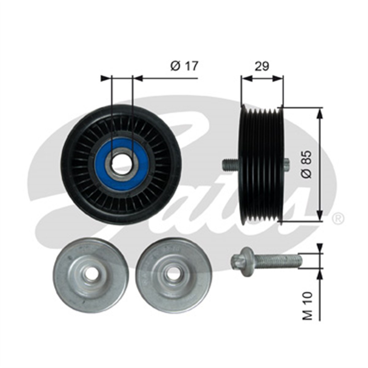 GATES T36765 - V Kayis Gergi Rulmani - Mercedes 212-218-213-222-166-x204