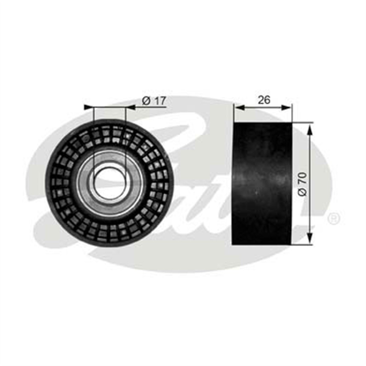 GATES T38018 - V Kayis Gergi Rulmani - Fiat 300 C