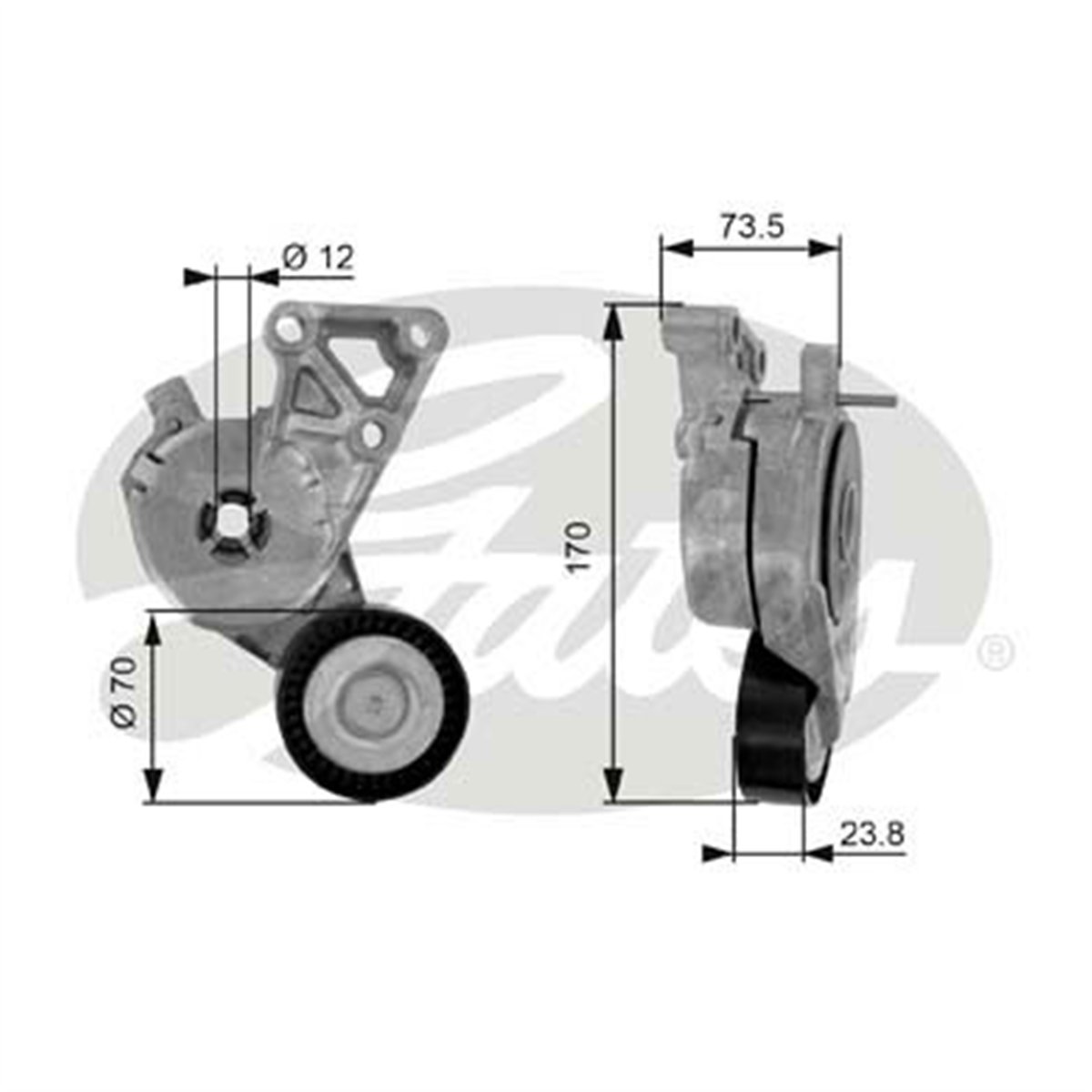GATES T38148 - V Kayis Gergisi Komple - Vw Golf4-golf5-bora-jetta-passat-a3-leon