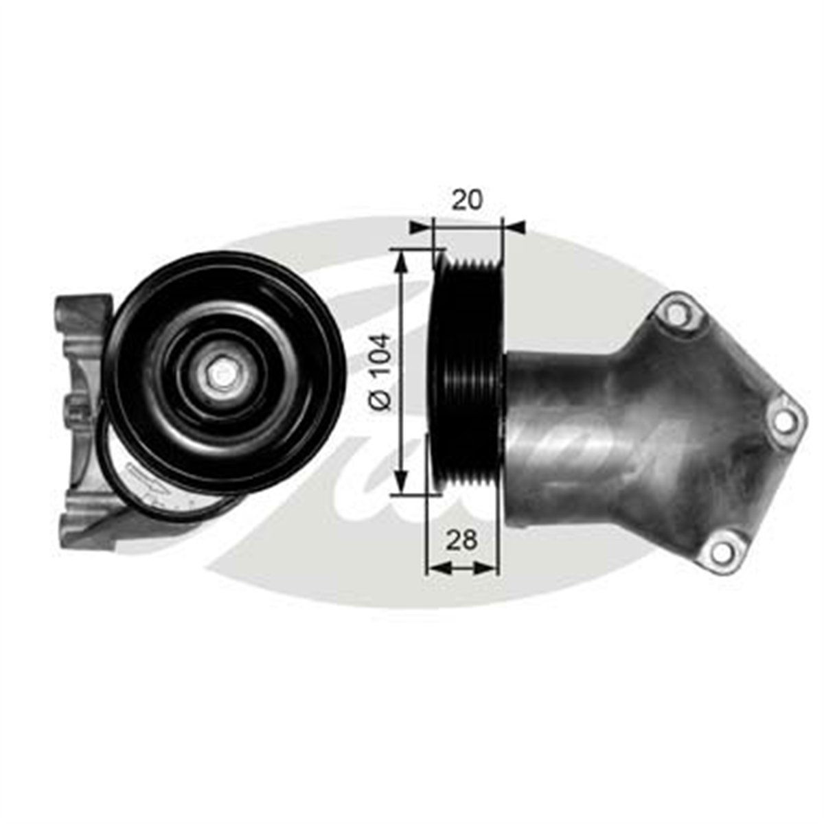 GATES T38202 - V Kayis Gergi Rulmani - Ford Fiesta