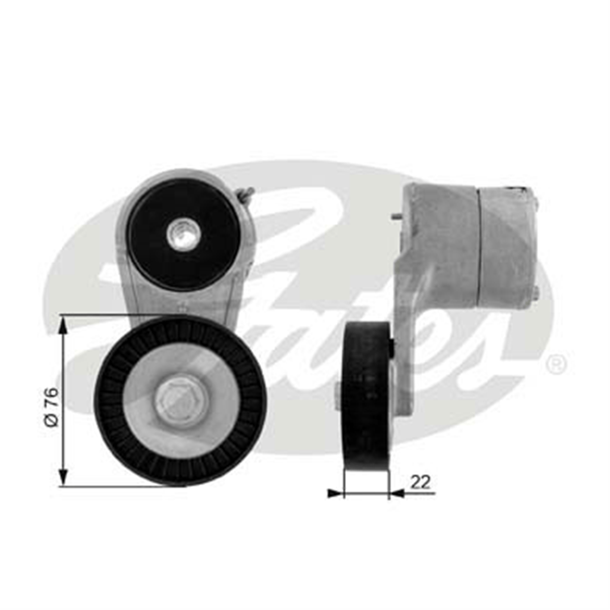 GATES T38212 - V Kayis Gergi Rulmani - Opel Astra G Corsa C Vectra C