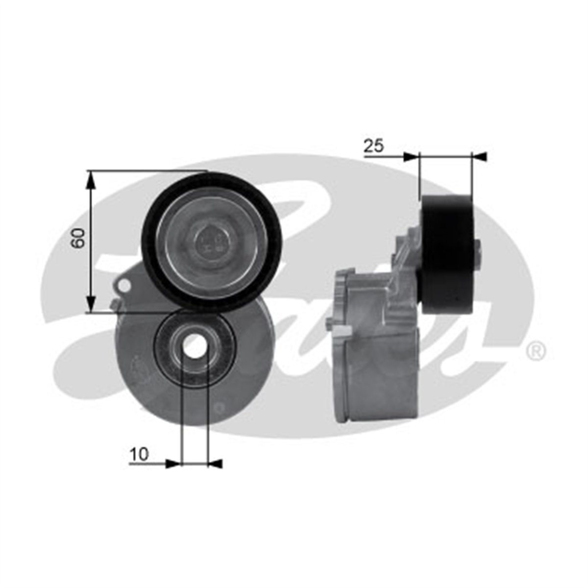GATES T38236 - V Kayis Gergi Rulmani - Psa Partner / Berlingo