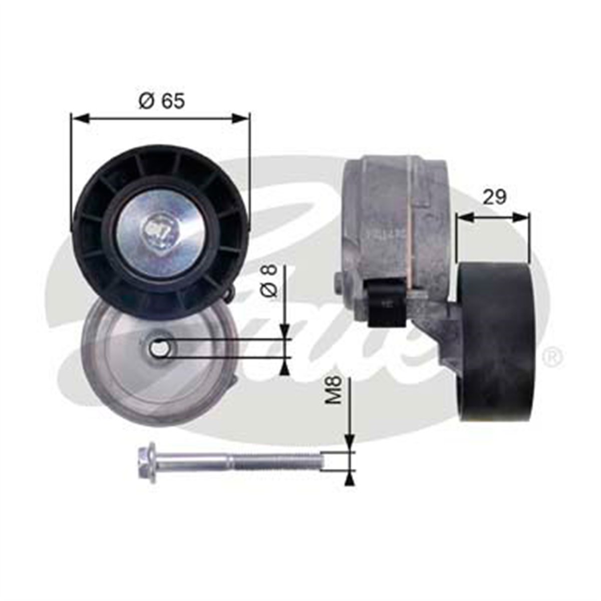GATES T38364 - V Kayis Gergisi Komple - Fiat Doblo/bravo/marea/punto/stilo