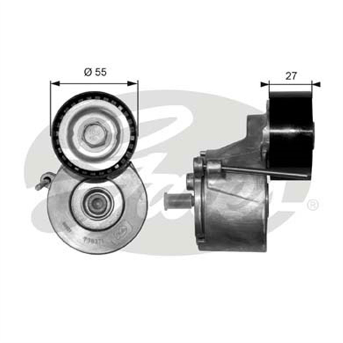 GATES T38371 - V Kayis Gergi Rulmani - Ford Fiesta/fusion/206/407/partner
