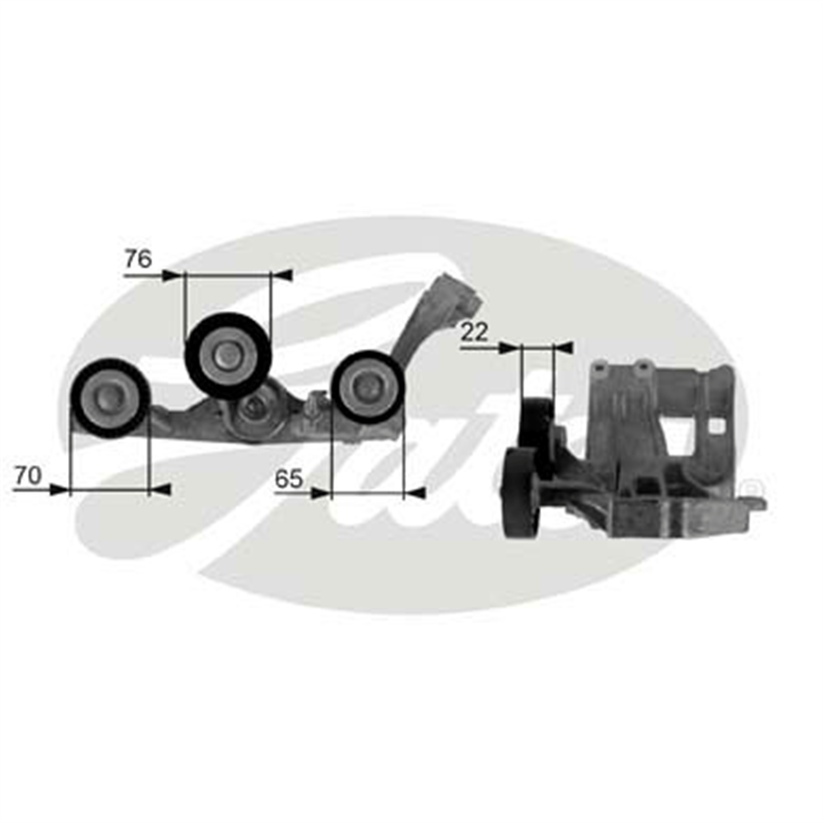 GATES T38429 - V Kayis Gergisi Komple - Mercedes W169-245