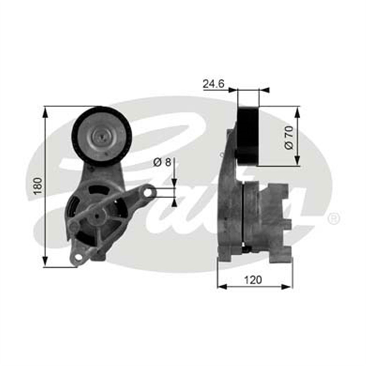 GATES T38438 - V Kayis Gergisi Komple - Vw Golf5-caddy-passat-t5-a3-a4