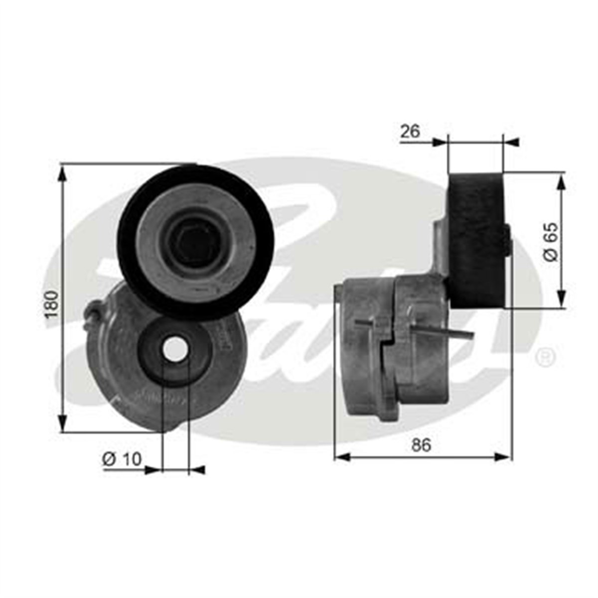 GATES T38440 - V Kayis Gergi Rulmani - Fiat Linea-g.punto-fiorino-astra H Astra J Corsa C Corsa D
