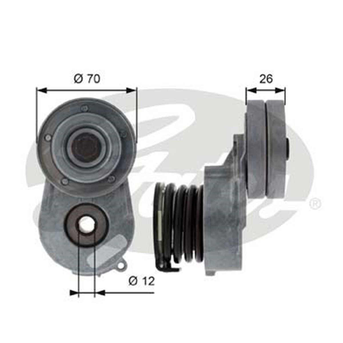 GATES T38496 - V Kayis Gergi Rulmani - Opel Corsa C Combo C Corsa D Astra H Zafira B Meriva A