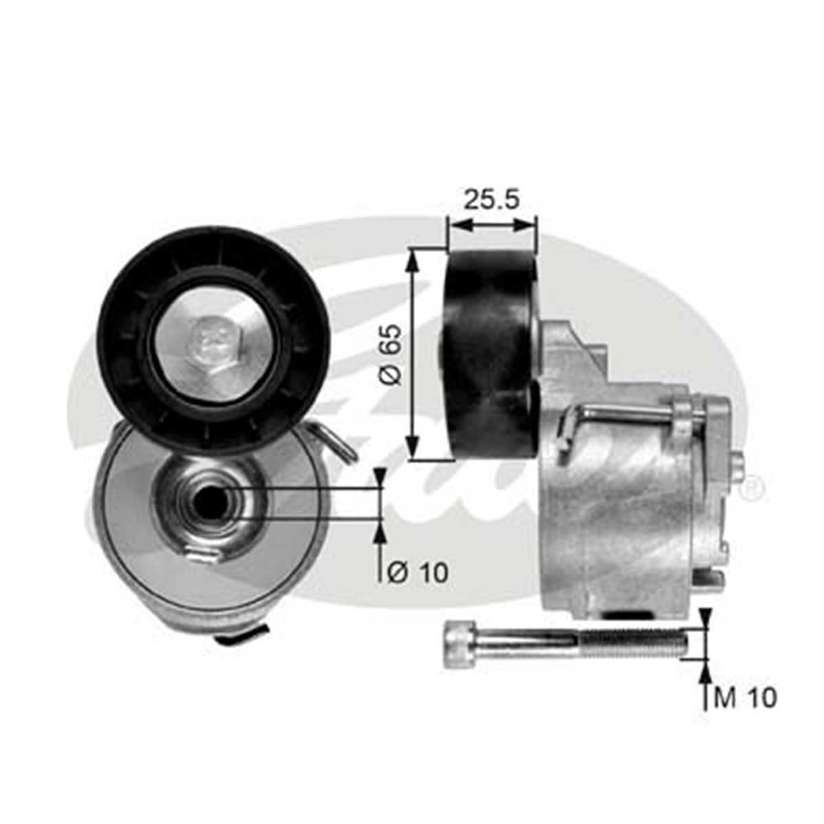 GATES T39017 - V Kayis Gergi Rulmani - Opel Combo D