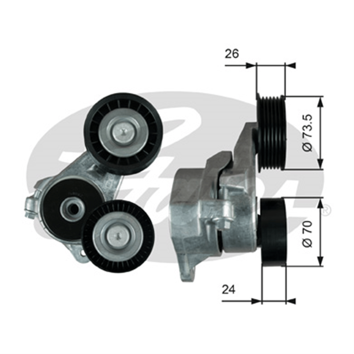 GATES T39024 - V Kayis Gergi Rulmani - Ford Focus/c-max