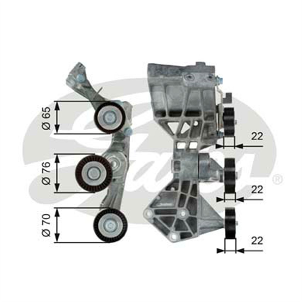 GATES T39064 - V Kayis Gergi Rulmani - Mercedes W169-245