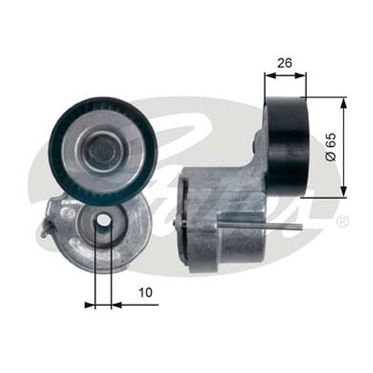 GATES T39174 - V Kayis Gergi Rulmani - Opel Astra H Vectra C Zafira B