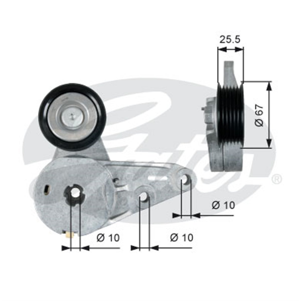 GATES T39266 - V Kayis Gergi Rulmani - Ford Mondeo/focus