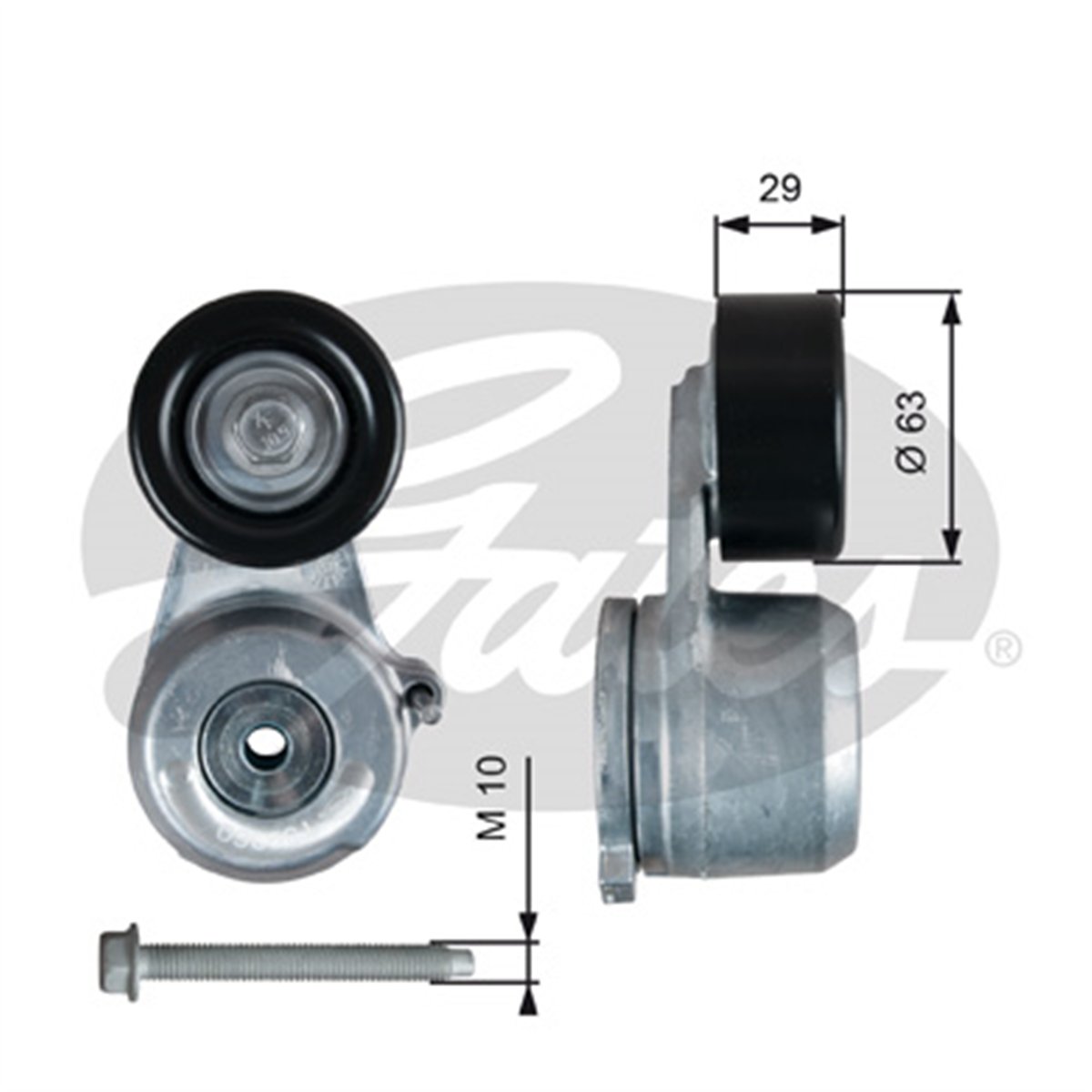 GATES T39360 - V Kayis Gergi Rulmani - Opel Astra J Astra K Insignia A Insignia Zafira C