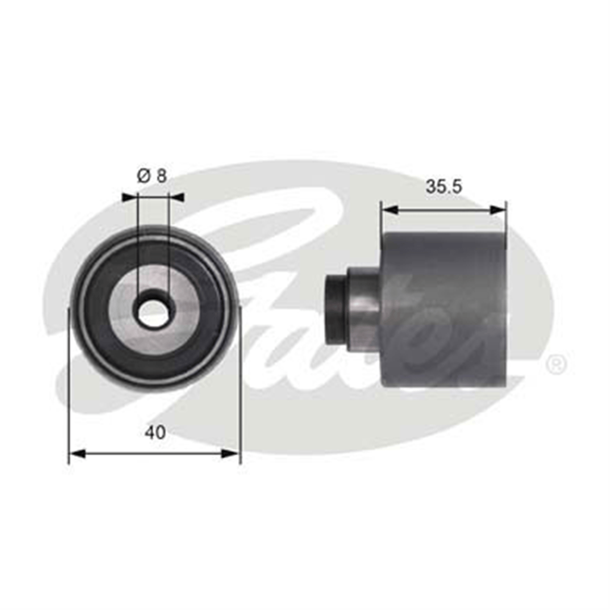 GATES T41229 - Eksantrik Gergi Rulmani - Vw Polo-caddy-t5-golf5-passat-a3-leon