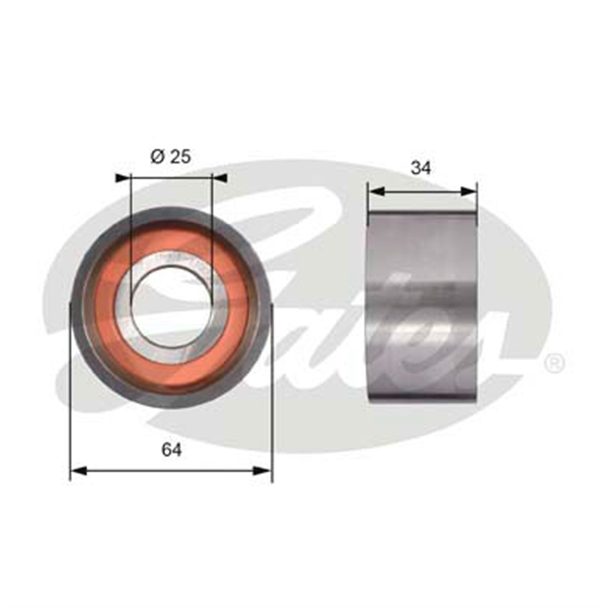 GATES T41234 - Eksantrik Gergi Rulmani - Psa Boxer-2/jumper-2
