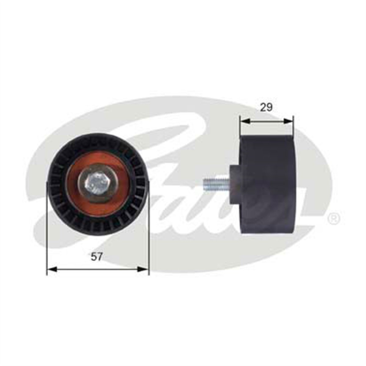 GATES T42060 - V Kayis Gergi Rulmani - Fiat Alfa Romeo 145-146-147-155-156-166