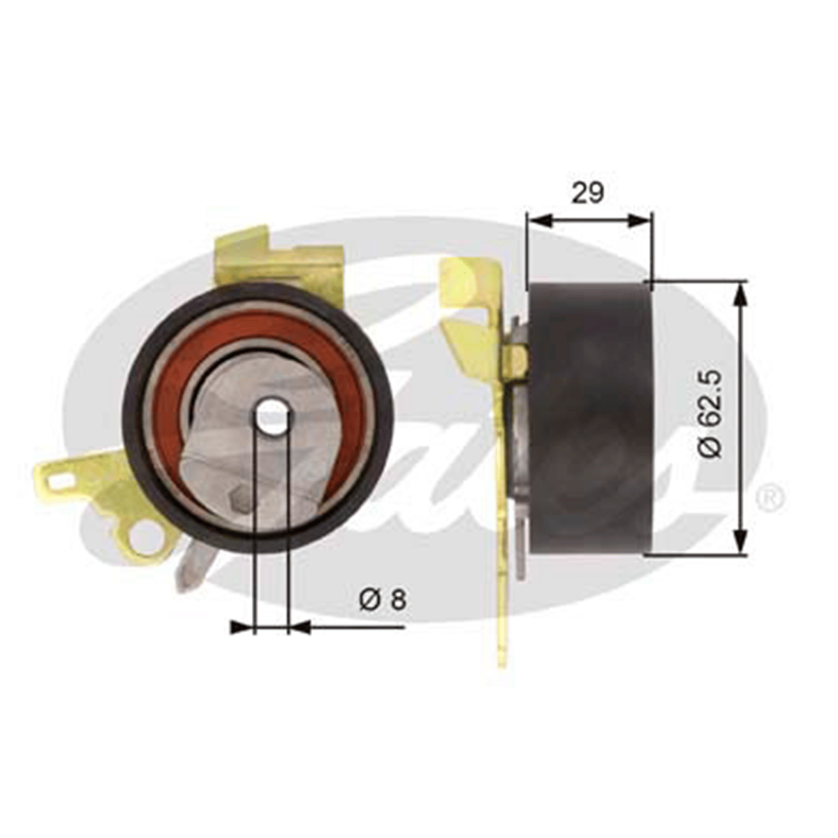 GATES T43022 - Eksantrik Gergi Rulmani - Psa 206