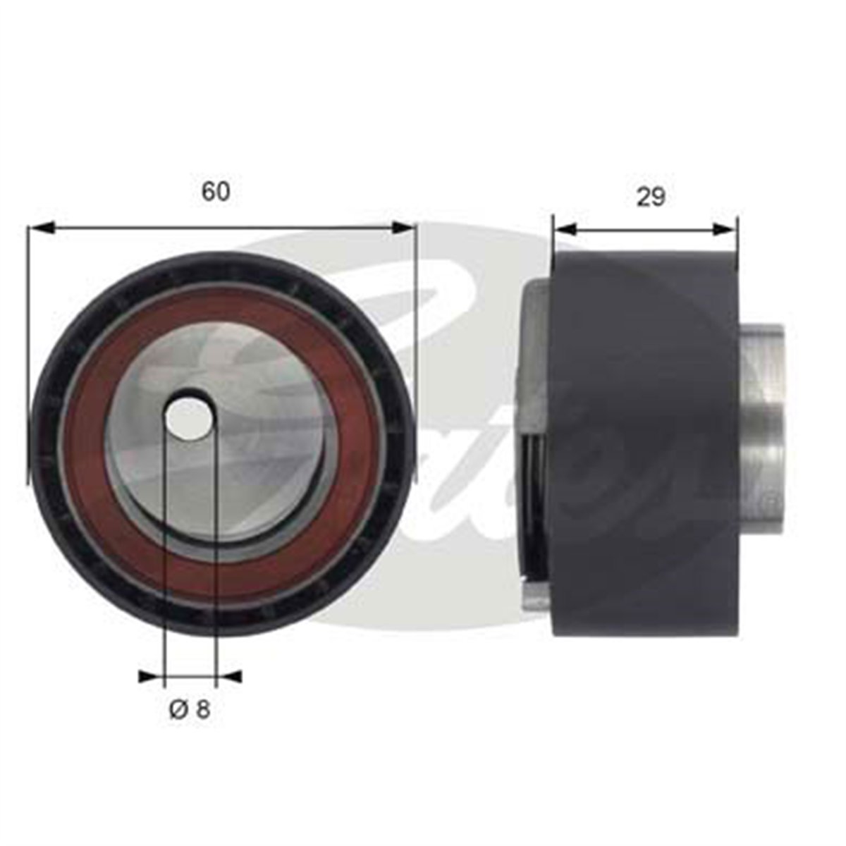 GATES T43055 - Eksantrik Gergi Rulmani - Fiat Palio/albea
