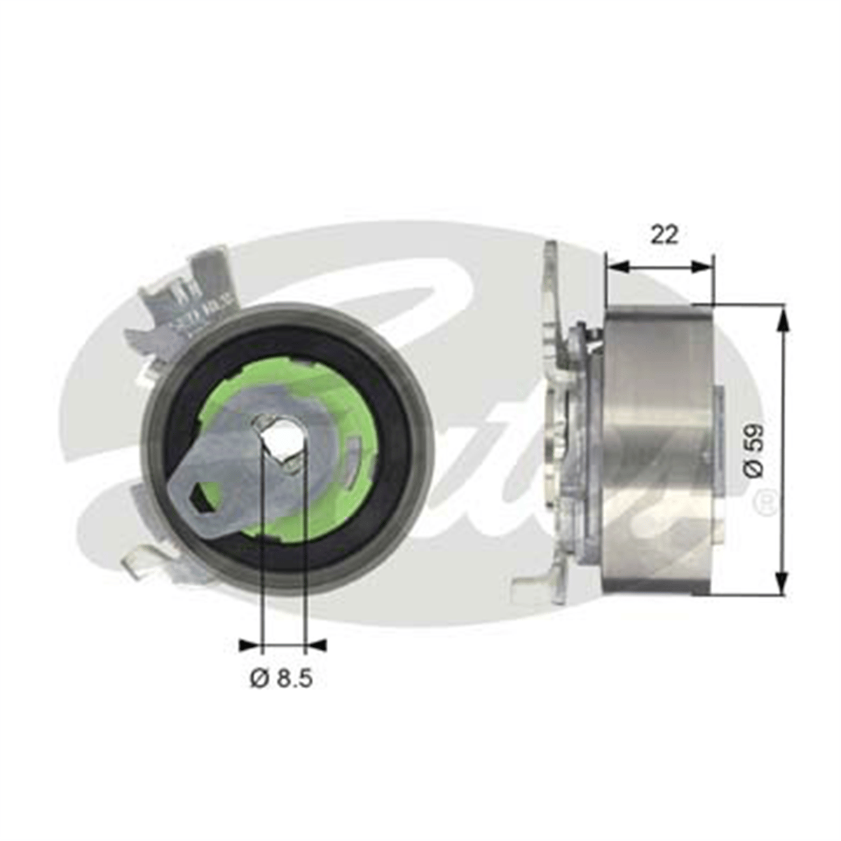 GATES T43060 - Eksantrik Gergi Rulmani - Opel Astra F-g Corsa B-c Vectra B-c