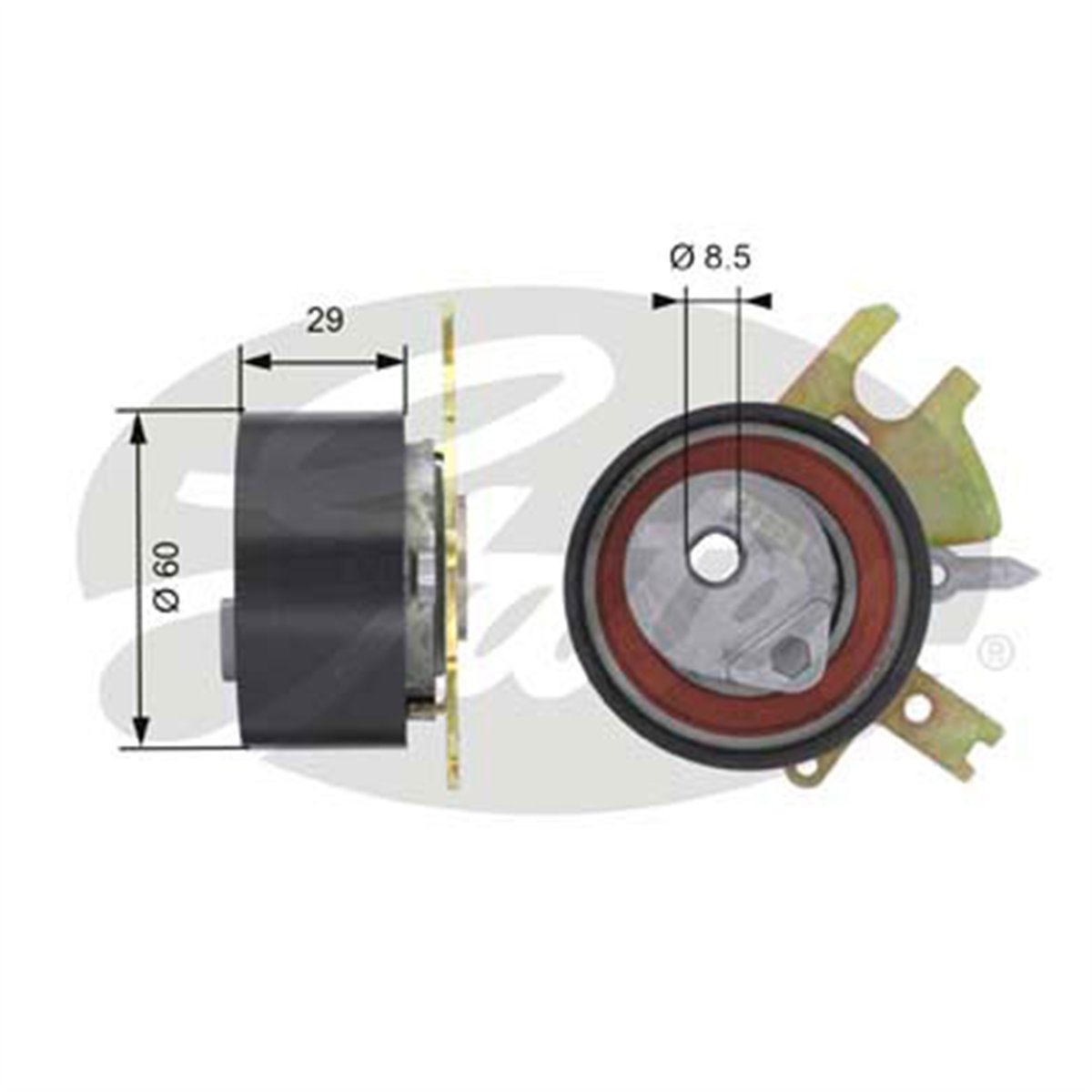 GATES T43089 - Eksantrik Gergi Rulmani - Ford Focus/mondeo/kuga/s-max/308
