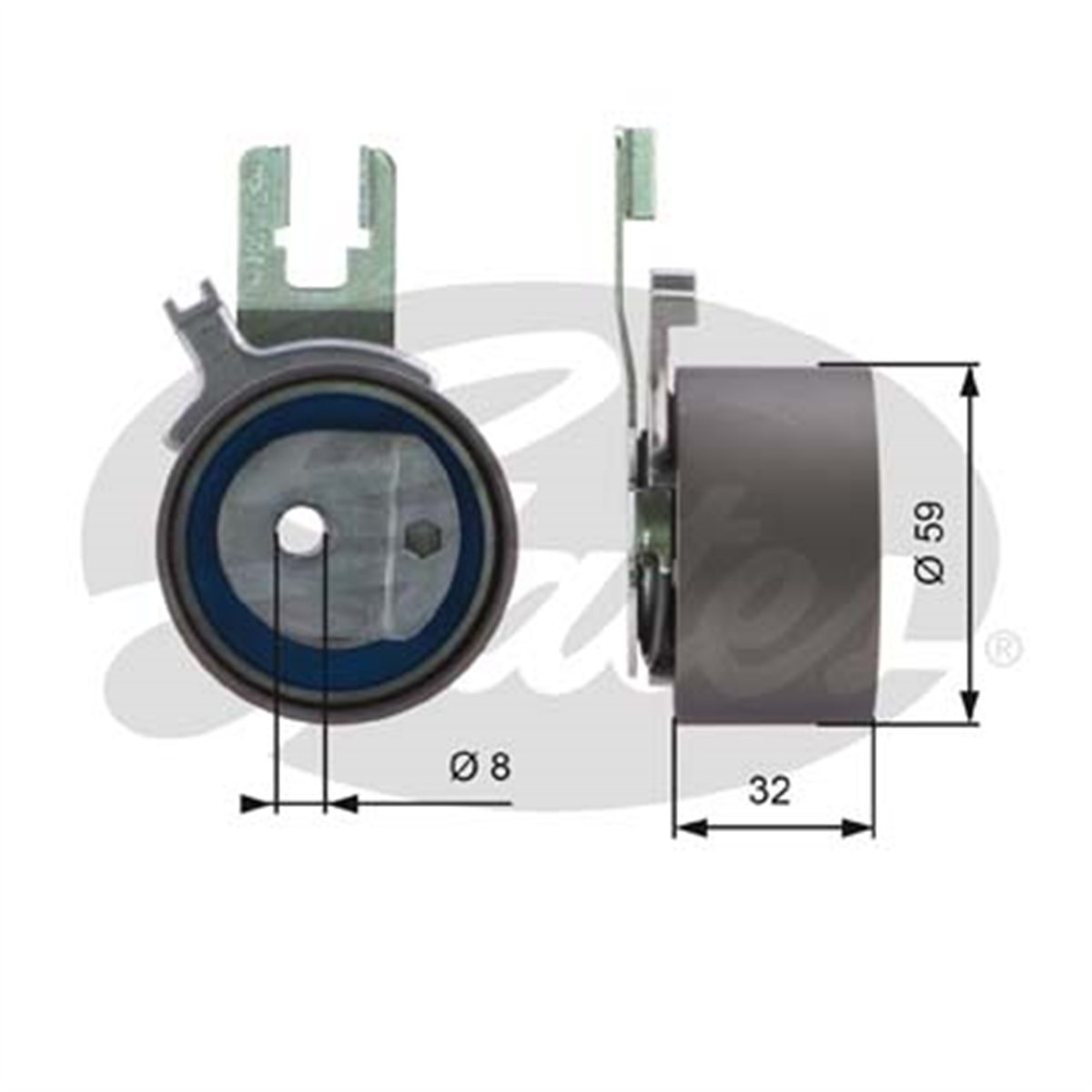 GATES T43119 - Eksantrik Gergi Rulmani - Volvo C30/c70/s40/s60/v60