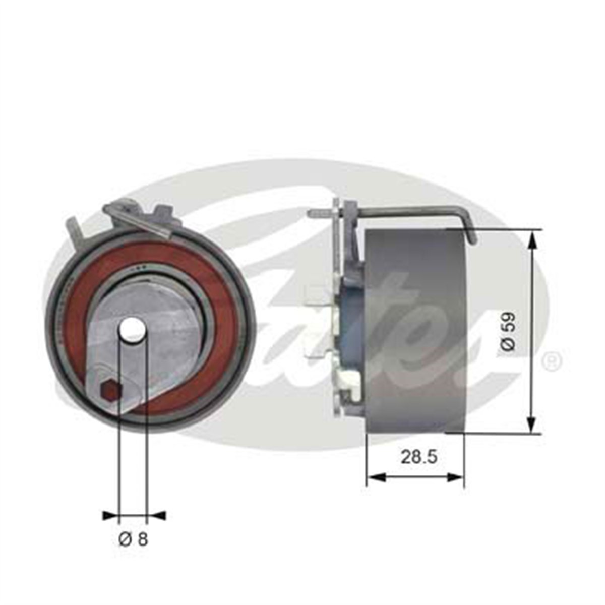 GATES T43126 - V Kayis Gergi Rulmani - Renault Logan