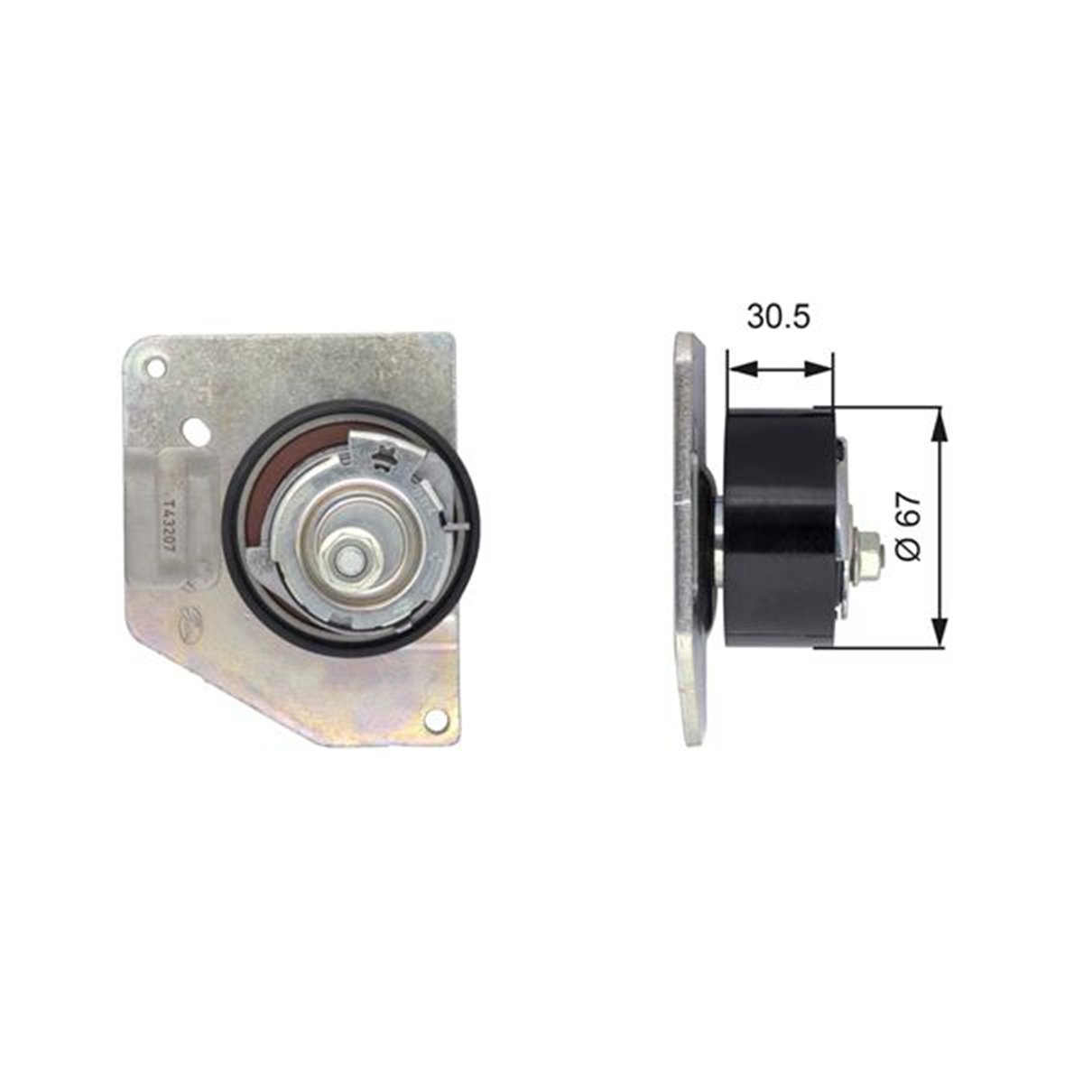 GATES T43207 - Triger Gergi Rulmani - Renault Scenic Megane Iii Megane Cc Grand Vitara Ii