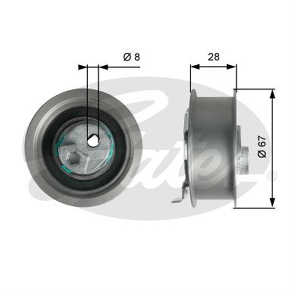 GATES T43237 - Eksantrik Gergi Rulmani - Vw Passat-a3-a4
