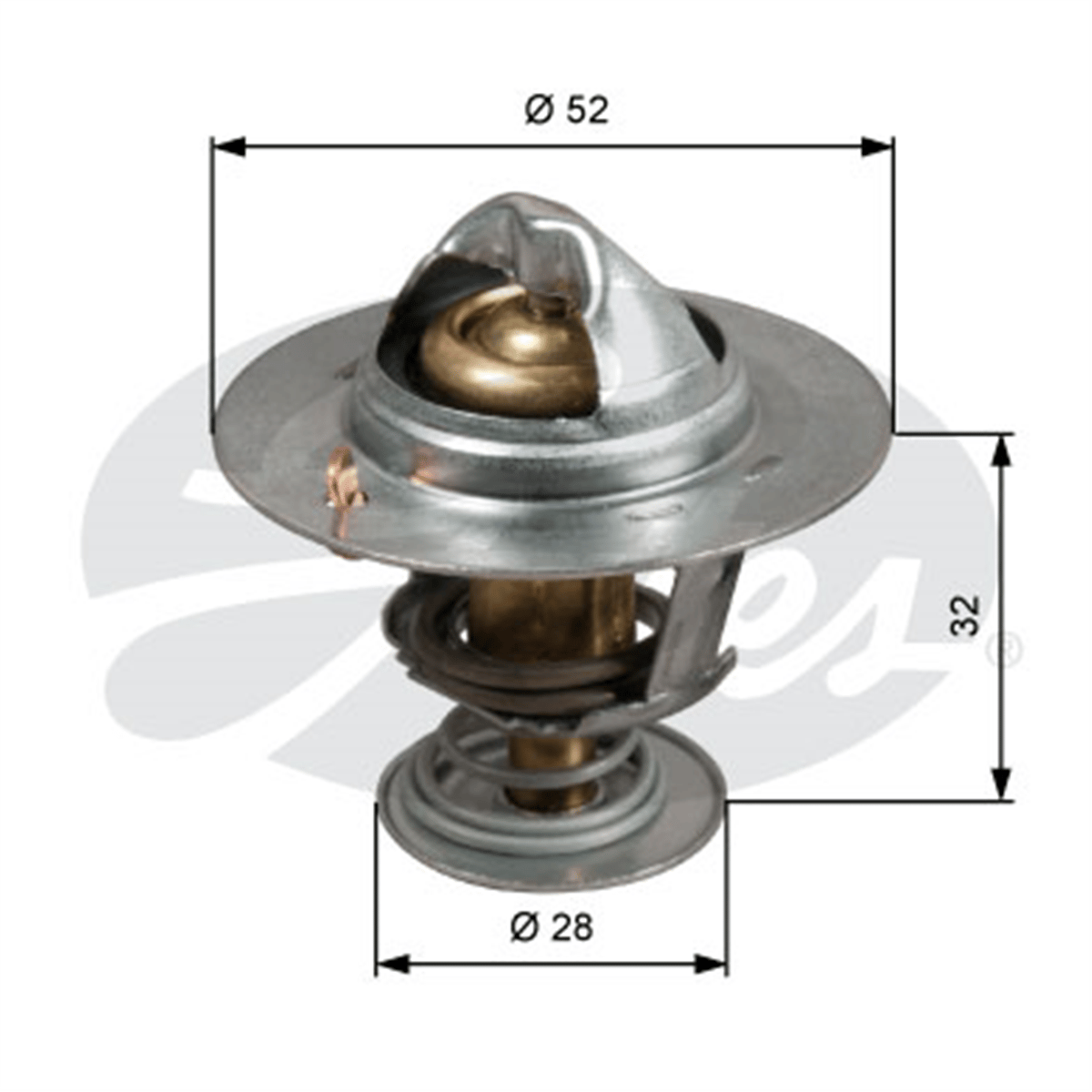 GATES TH50292G1 - Termostat - Ford Focus Iii B-max C- Max Ii Ecosport Fiesta Vi Vii Courier Connect V-408 V-362