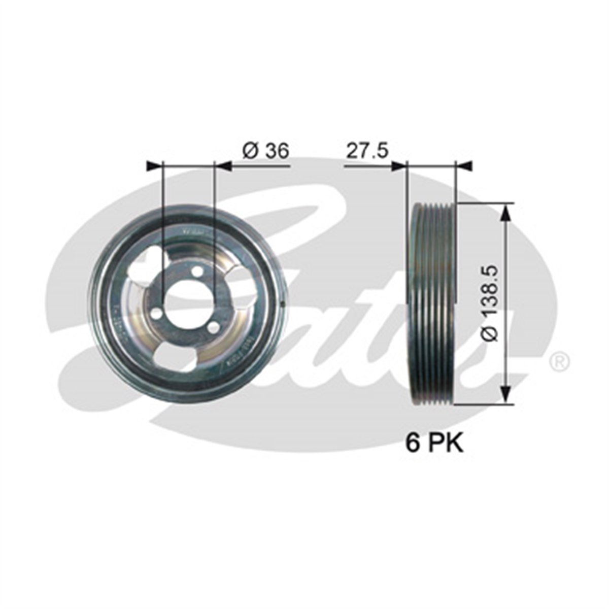GATES TVD1117 - Krank Kasnagi - Bmw F20-f20 Lci-f21-f21 Lci-f30-f30 Lci-f31-f35-f35 Lci Mini R55-r56-r57-r58-r59-r60-r61