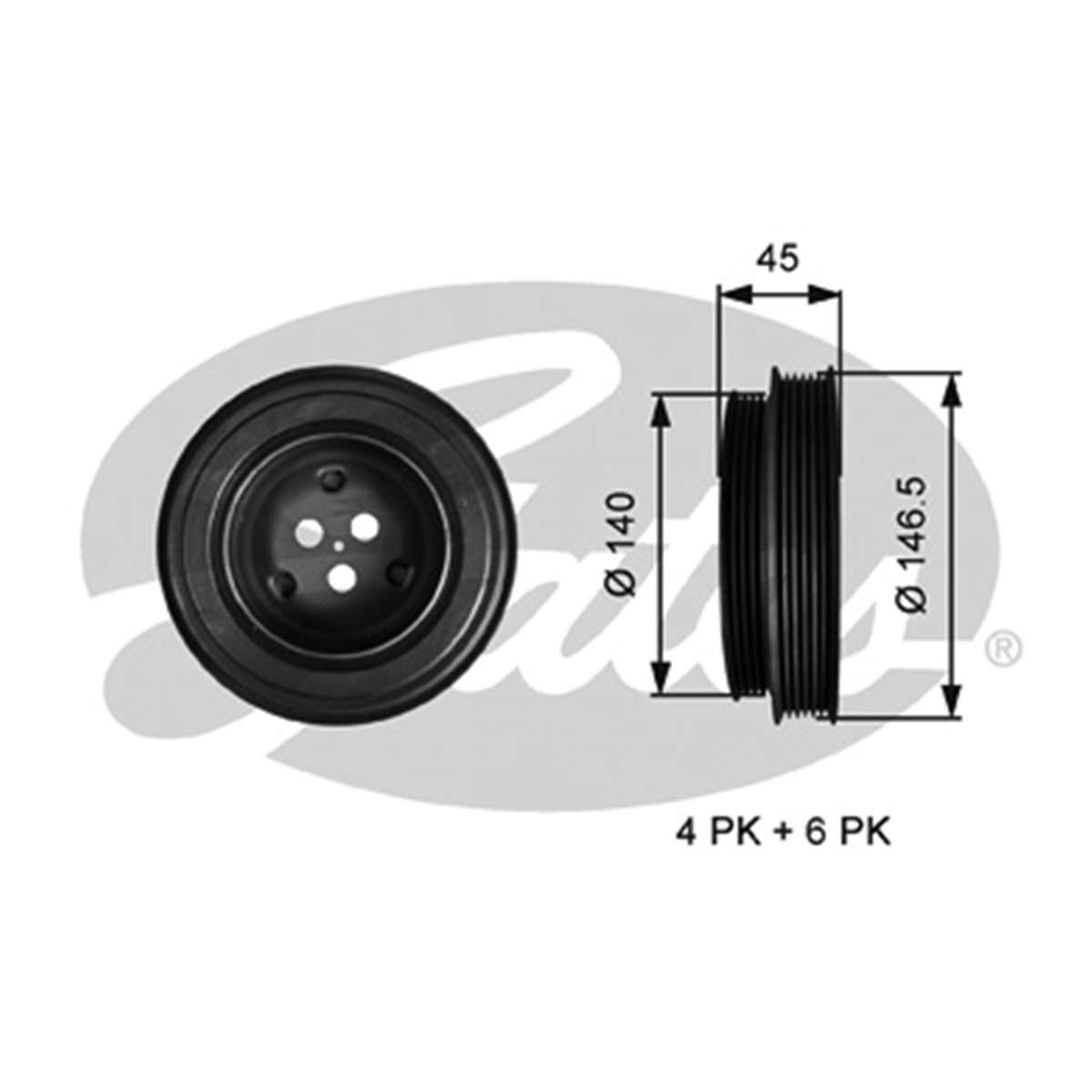 GATES TVD1138 - Krank Kasnagi - Ford Transit V347/jumper-3/boxer-3