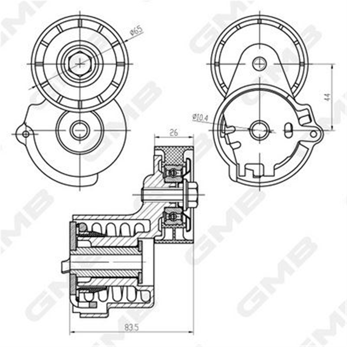 GMB GAT21670 - V Kayis Gergisi Komple - Fiat Ravo Ii /egea /giulietta/fiat-500/astra
