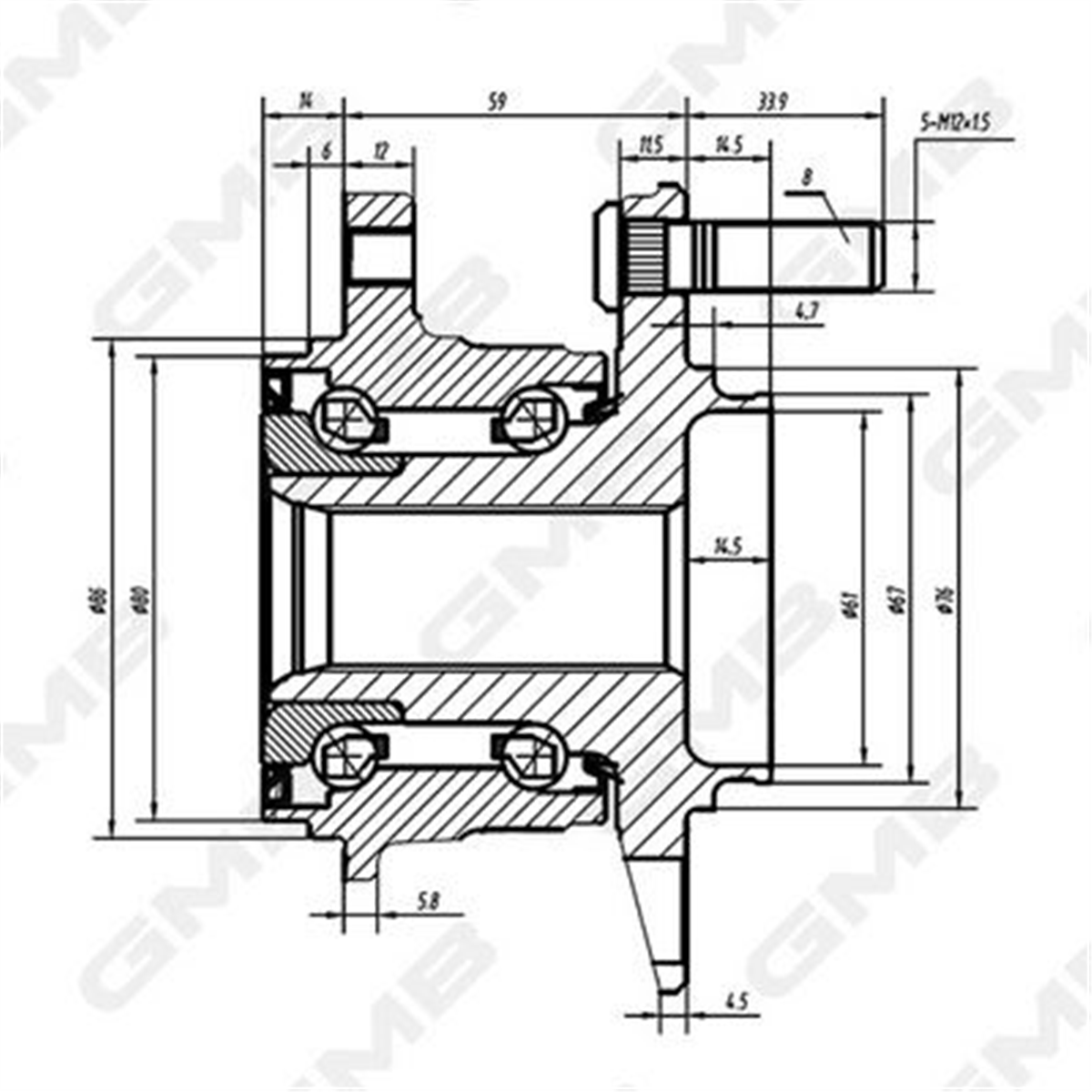 GMB GH34940 - Porya Arka - Kore Tucson-sportage
