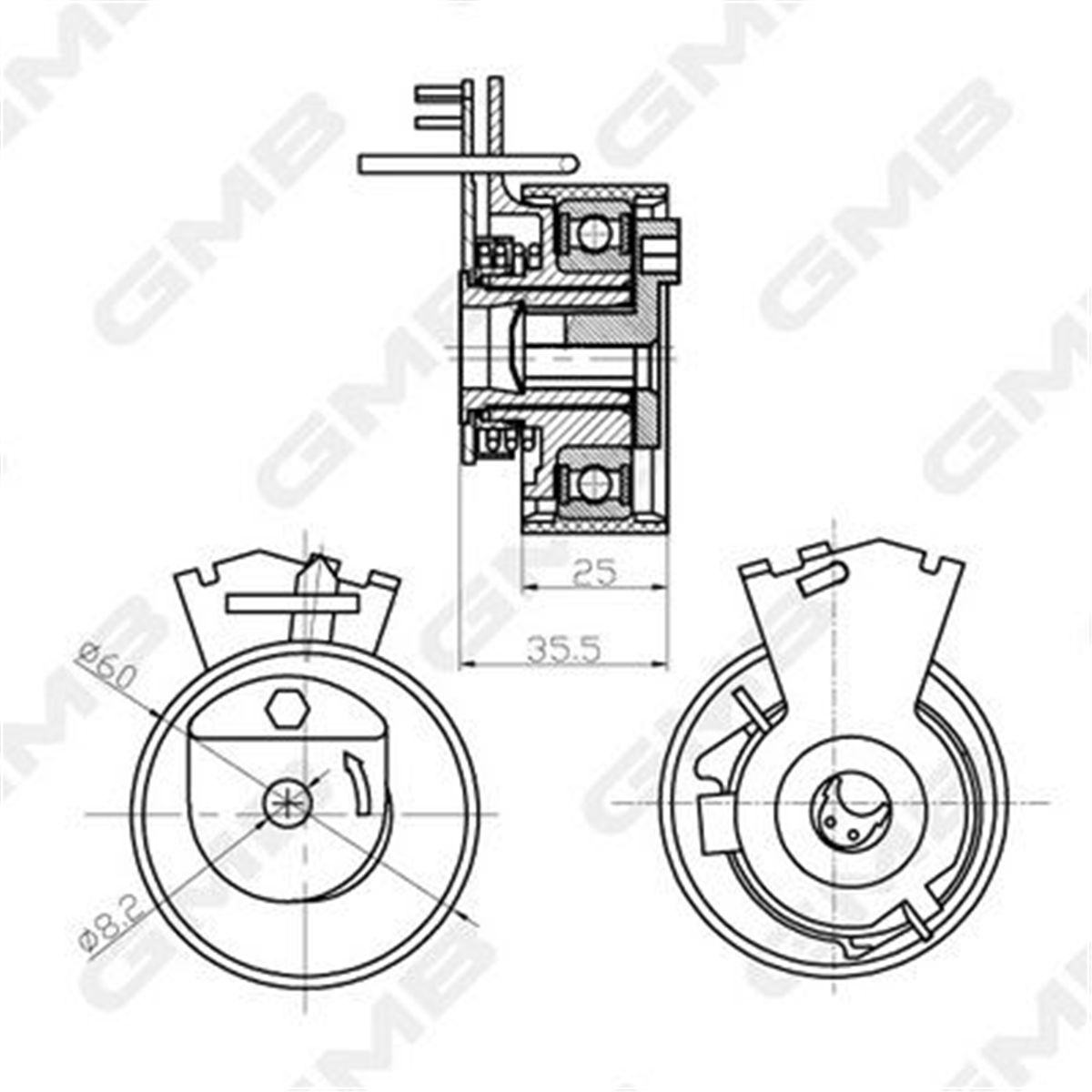 GMB GTB0110 - Triger Gergi Rulmani - Psa 206/307