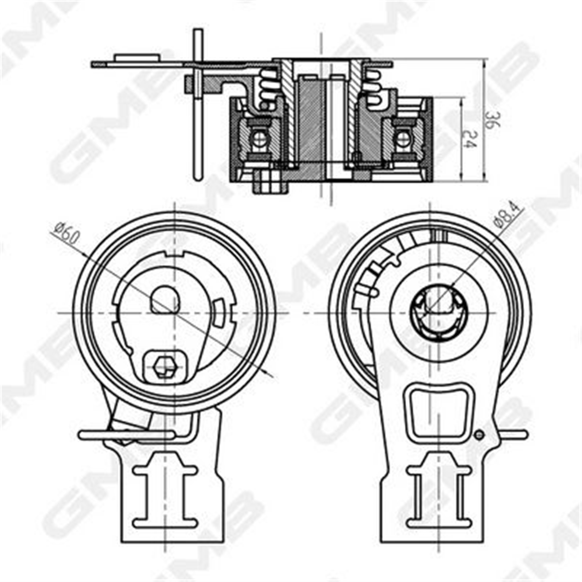 GMB GTB1020 - Triger Gergi Rulmani - Psa 308 / Focus/courier/fiesta/mondeo/crossland X Grandland X Combo E