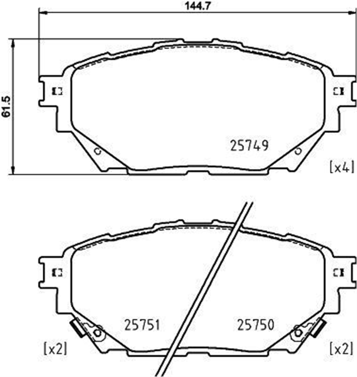 GOODYEAR 101172 - Fren Balatasi Ön/arka - Japon Canter (tfb75, Tfb85)