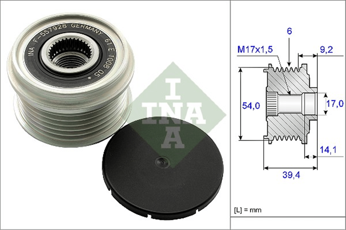 INA 10 - Alternatör Kasnagi - Fiat Linea-doblo-fiorino-punto-astra H-corsa C