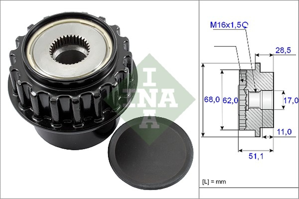 INA 10 - Alternatör Kasnagi - Ford S60/s80